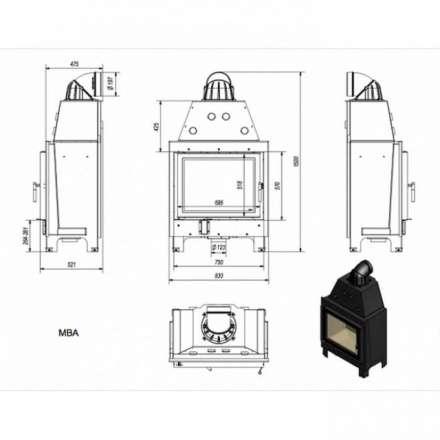 Каминная топка Kratki MBA в Минске