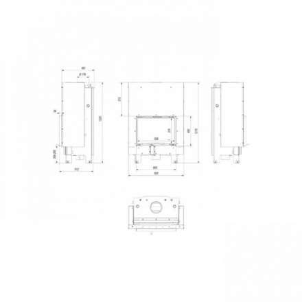 Каминная топка Kratki MBM/PW/10/W/G в Минске