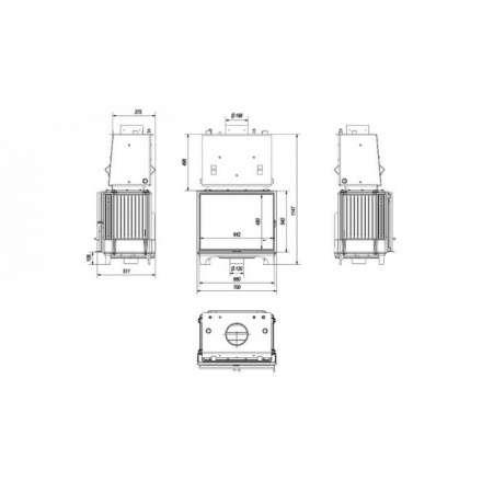 Каминная топка Kratki FRANEK/PW/12/W в Минске
