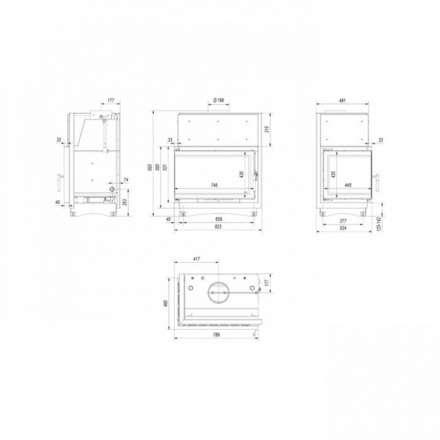 Каминная топка Kratki Oliwia/PW/BL/22/BS/W/Deco в Минске