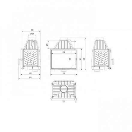 Каминная топка Kratki Zosia 12 в Минске