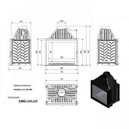Каминная топка Kratki Amelia/LUX в Минске