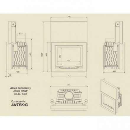 Каминная топка Kratki Antek/G в Минске