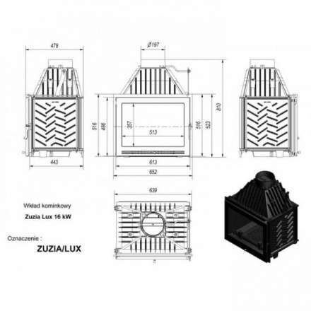 Каминная топка Kratki Zuzia/LUX в Минске