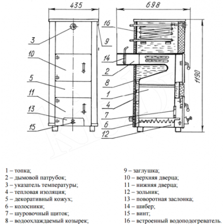 Твердотопливный котел РАТОН КС-ТГВ-16 Амазонка бай фото в Минске