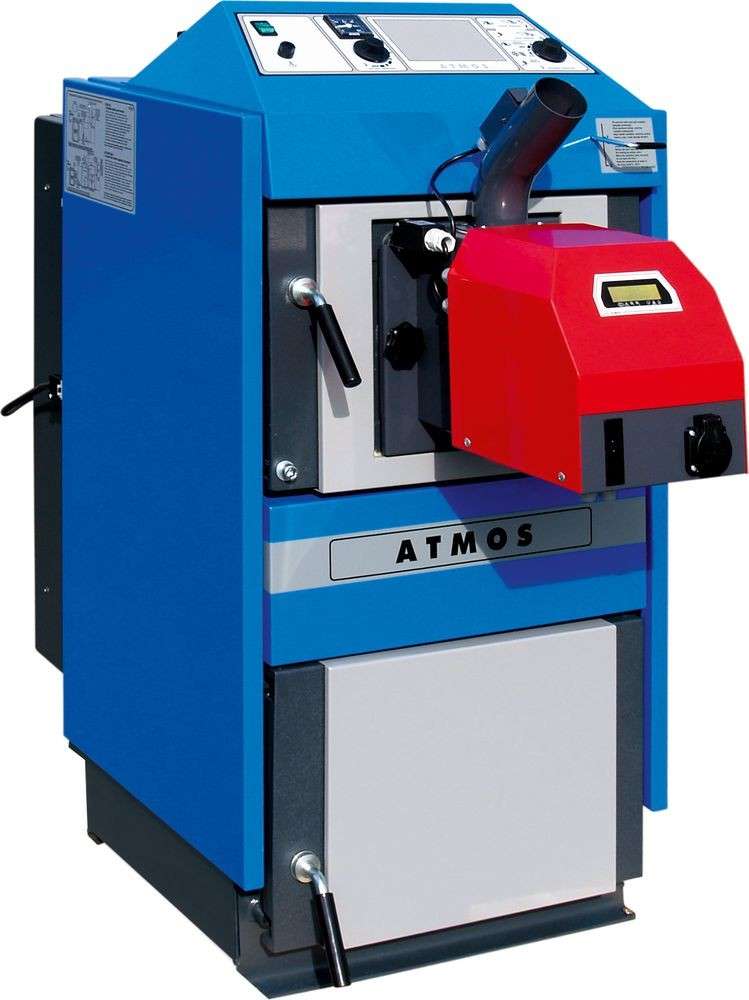 Твердотопливный котёл Atmos DC 18 S с горелкой и бункером Амазонка бай фото в Минске