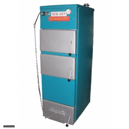 Твердотопливный котел Метромаш Комфорт КСВ-25Т с теплообменником купить в Минске