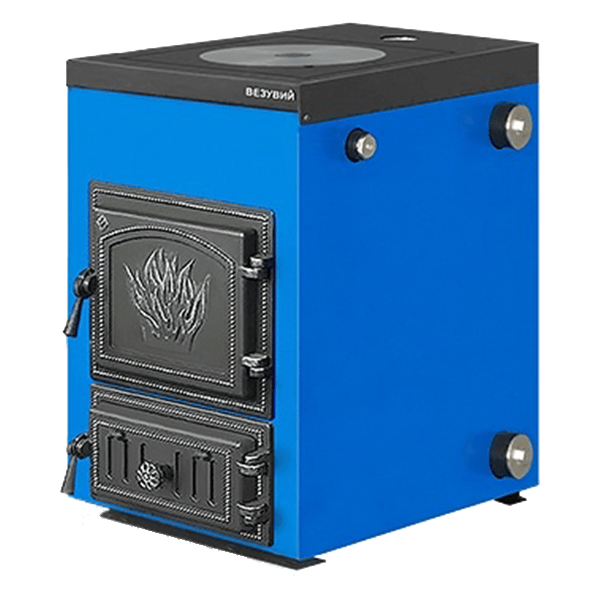 Котел твердотопливный Везувий Эльбрус-14 с плитой Везувий Амазонка бай фото в Минске