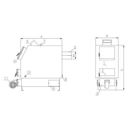 Твердотопливный котел РАТОН КОС-ТВ-45 в Минске