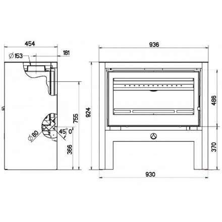 Печь-камин Deville Mercure 80 в интерьере Амазонка бай фото в Минске