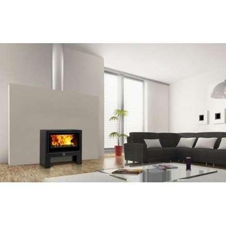 Печь-камин Deville Mercure 80 в интерьере Амазонка бай фото в Минске