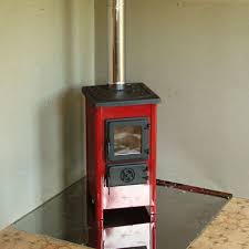 Купить Печь-камин MBS Hit красный сталь в Минске Амазонка бай фото в Минске