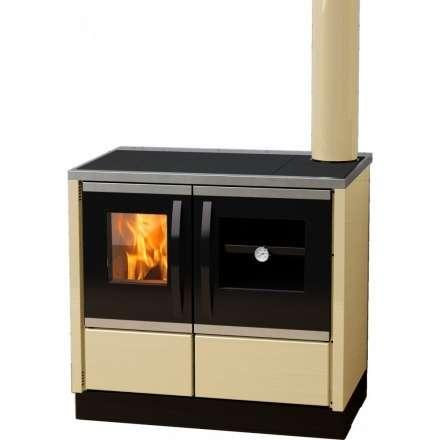 Плита на дровах MBS Thermo Rocky (с водяным контуром) кремовая фото в Минске