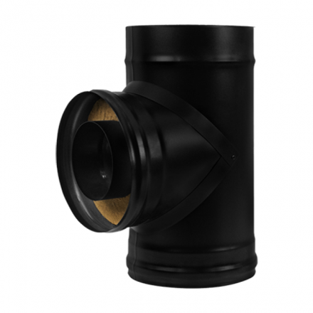 Сэндвич-тройник 90° BLACK AISI 430-0,8 мм утепл. 50 мм в Минске