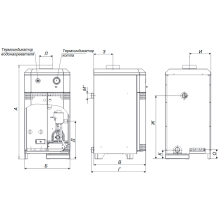 Газовый котел Житомир-10 КС-Г-025 СН (в комплекте) в Минске